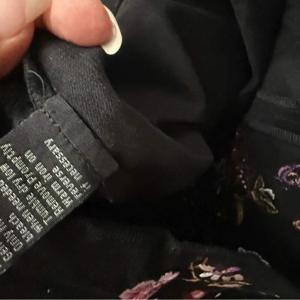 Vtg Betsey johnson skirt 8 corduroy mini floral embroidery - Picture 5 of 8